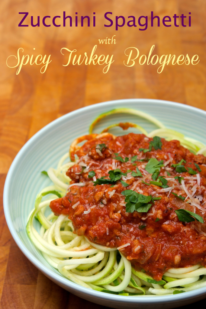 Zucchini “Spaghetti” with Spicy Turkey Bolognese – Claudia&amp;#39;s Cookbook